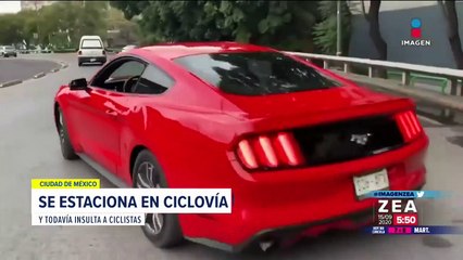 Supuesto abogado se estaciona en ciclovía e insulta a ciclistas