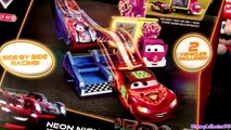 Cars Neon Racers Neon Nights Track Set 2014 NEW Metallic Lightning McQueen Disney Pixar