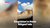 Kırgızistan'da heyelan: Toz bulutu böyle yükseldi