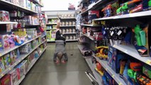 Attempting to do Gymnastics in Walmart