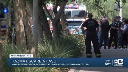 Hazmat Alert at ASU Due to Overpressurization
