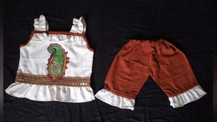 Stylish Top And Capri Pant Cutting And Stitching For Girls