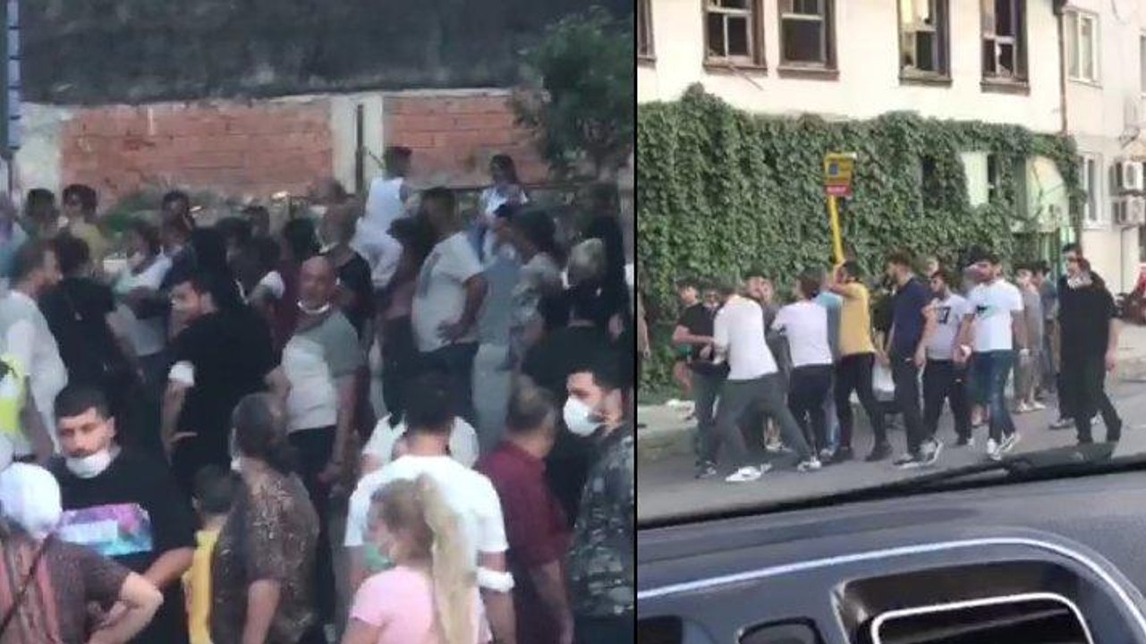 Mevlitte tekmeler havada uçuştu, sosyal mesafe kuralı unutuldu