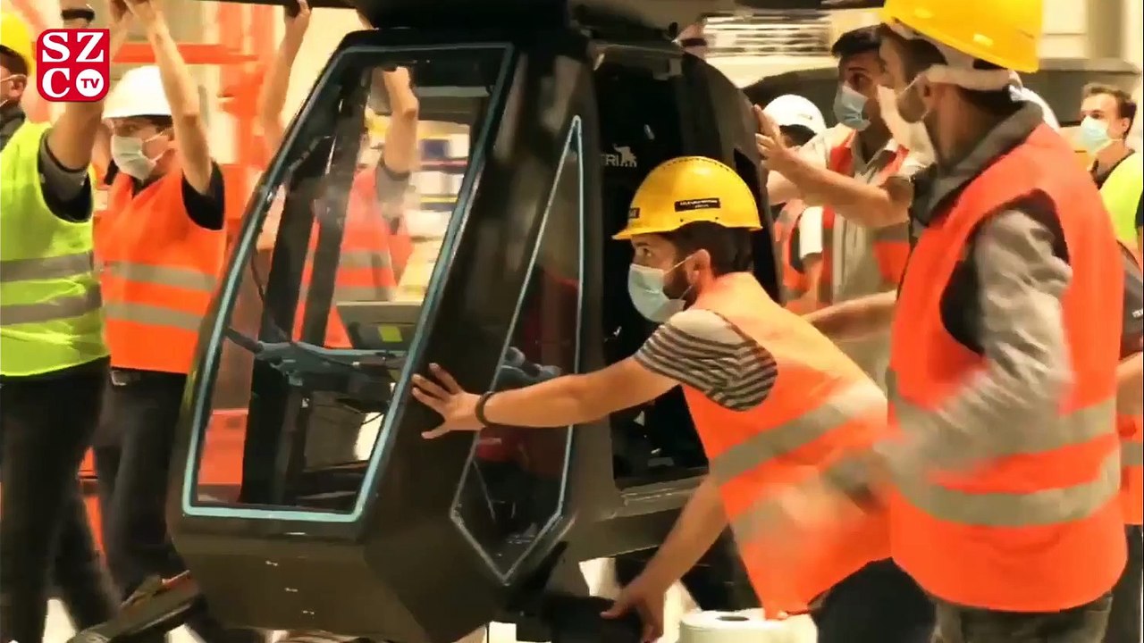 'Uçan araba Cezeri'nin test uçuşundan görüntü