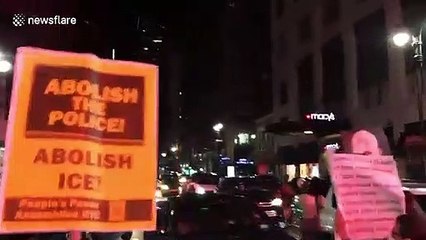 Black Lives Matter supporters protest against killing of Daniel Prude in Rochester, New York