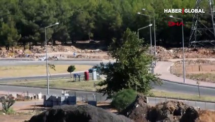 Trafik magandaları tamamlanmayan yolu mesken tuttu