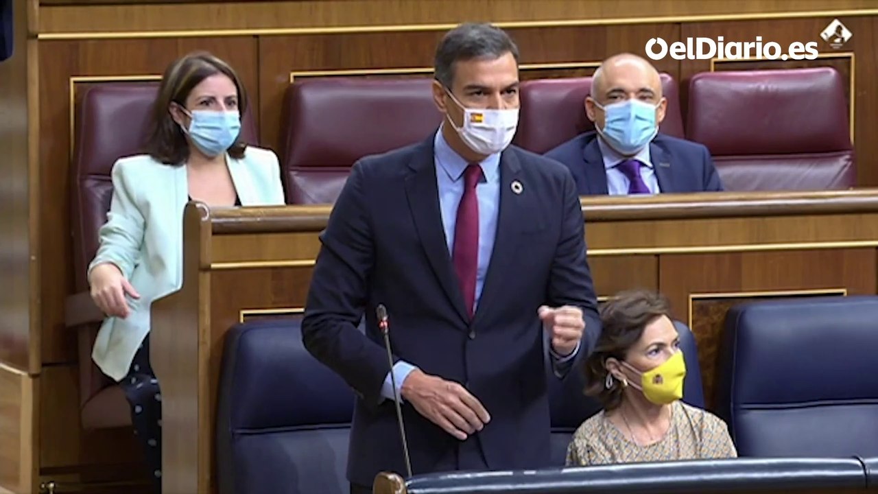 Sánchez, a Casado: "Los únicos recortes que necesita España es recortar la corrupción del PP"