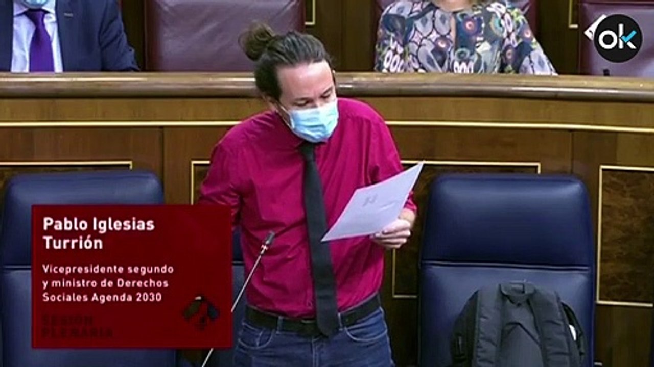 El vicepresidente Iglesias hace apología de la okupación de casas en el Congreso: «No son de particulares»