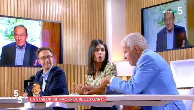 Patrick Poivre d'Arvor parle du départ de Jean-Pierre Pernaut dans C à vous , le 15 septembre 2020, sur France 5