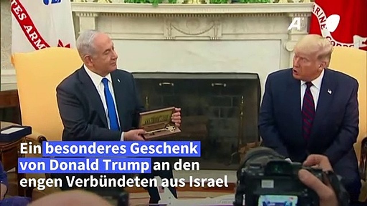 Trump überreicht Netanjahu Schlüssel zum Weißen Haus