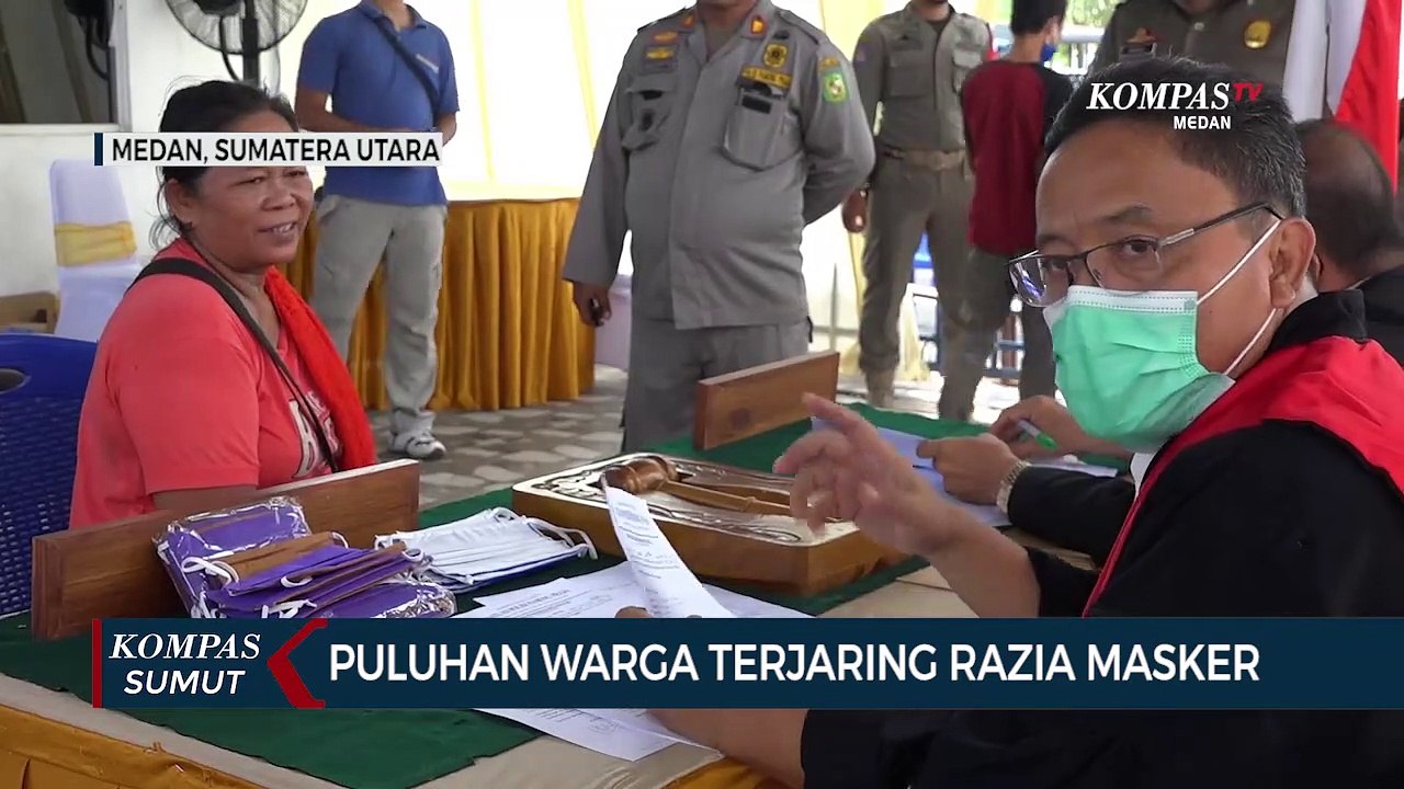Warga Medan Terjaring Razia Masker