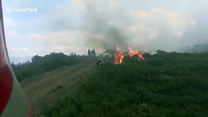 Firefighters battle series of wildfires across northwest Spain