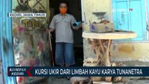 Pantang Menyerah, Tuna Netra Ubah Limbah Kayu Jadi Kursi dan Meja Ukir