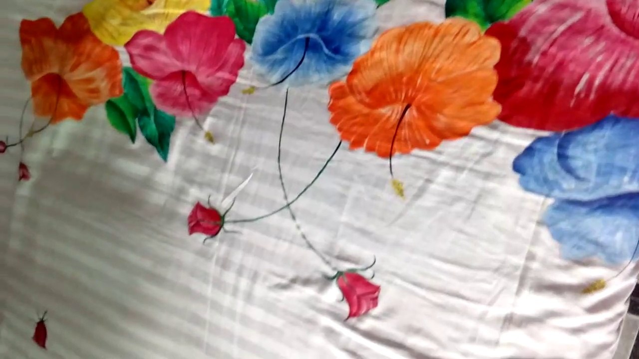 Fabric painting on badsheet by Sana Ali