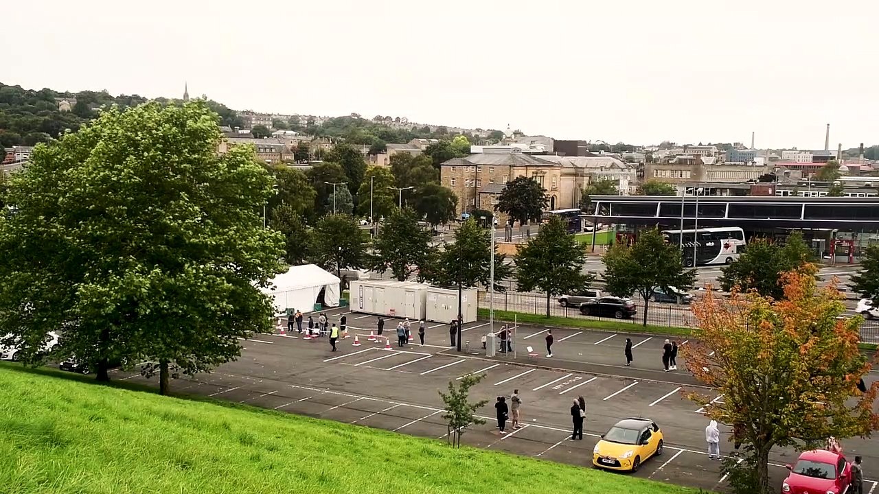 Queues form at Burnley's Covid-19 walk-in testing centre