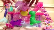 Peppa Pig Pool Party Disney Petal Float Dolls Ariel Mermaid Elsa Anna Frozen Belle Bath Squirters