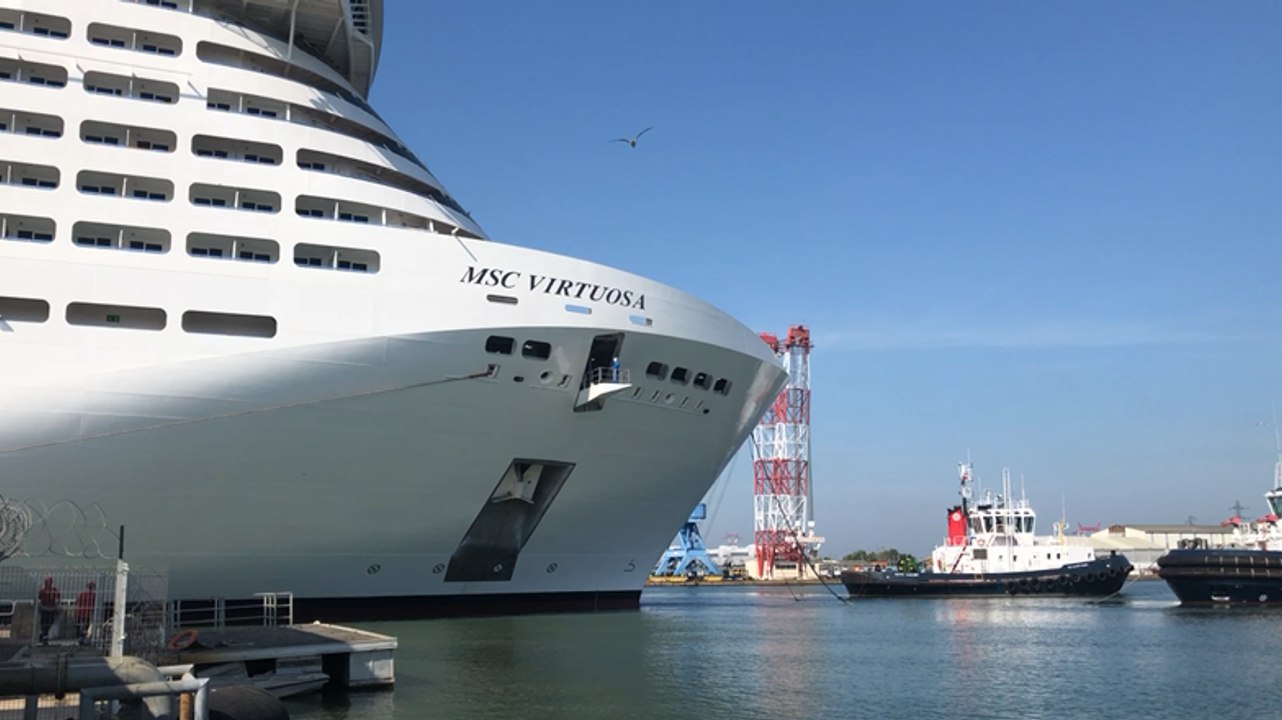 Au port, le paquebot MSC Virtuosa a quitté le quai du bassin de Penhoët