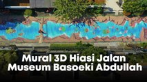 Penampakan dari Udara Mural 3D yang Hiasi Jalan Menuju Museum Basoeki Abdullah