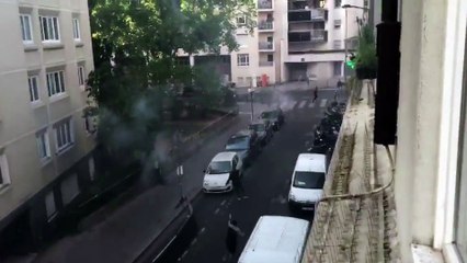 Affrontement au mortier à Paris