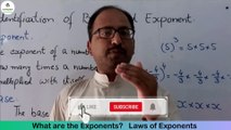 What are the Exponents and Bases? Laws of Exponents Unit 4 Class 7th Maths   learning Zone.