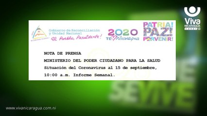 MINSA reporta la recuperación de más nicaragüenses con COVID-19 en la última semana