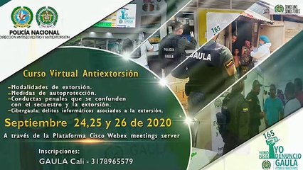 Curso virtual antiextorsión del Gaula