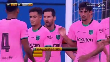 Coutinho Goal - Barcelona 1-0 Girona (Full Replay)