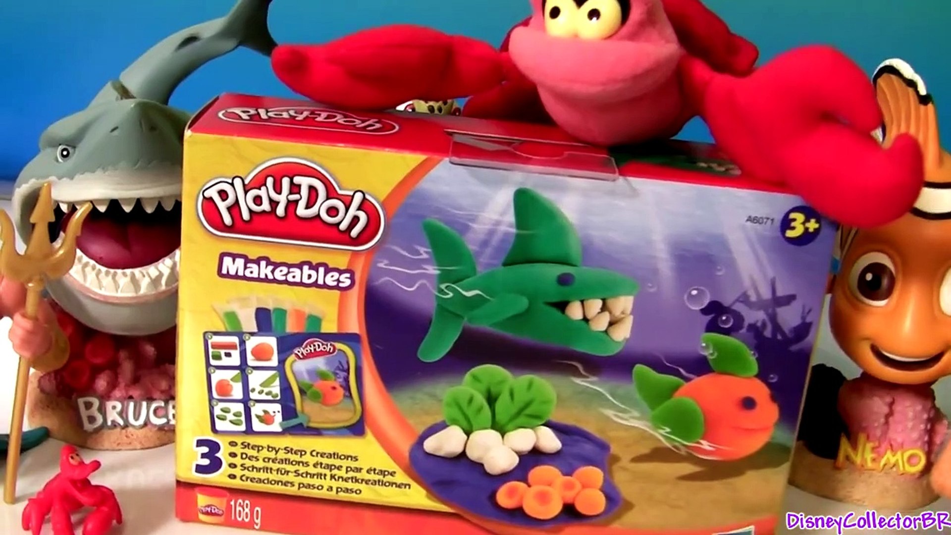 Play Doh Makeables Sea Life Pixar Finding Nemo Shark Bruce Turtle  Disneyplaydough by Disneycollector - video Dailymotion