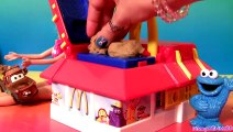 Play Doh McDonald's Restaurant Playset With Cookie Monster & Barbie DIY Burgers Fries McNuggets