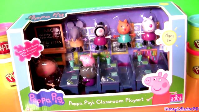 Play Doh Peppa Pig Classroom Back to School Playset Learn the ABC with PlayDough Vamos a Escuela