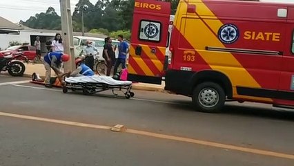 Homem fica ferido em colisão no Bairro Periolo