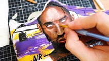 This artist customizes Air Force 1s with celebrity portraits — here's how he creates his pieces