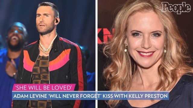 Adam Levine Recalls Giving Kelly Preston a 'Real French Kiss' in 'She Will Be Loved' Video