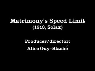 Matrimony's Speed Limit (Límite de velocidad del matrimonio) [1913]