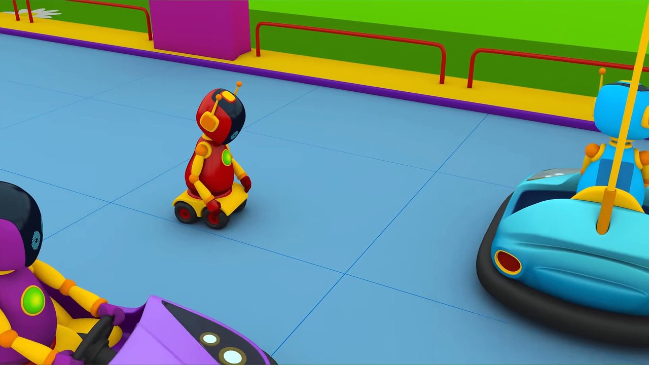 Léo le camion curieux - Dessin animé en français. Une auto-tamponneuse