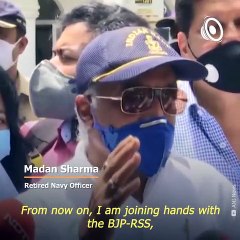 "From now on, I am with the BJP-RSS": Navy veteran Madan Sharma.