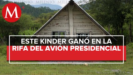 Kínder de Aramberri, NL gana premio en el sorteo de la Lotería Nacional por avión presidencial