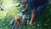 Survival and Primitive Lifestyle/Cooking Grilled and Fried eggplant with egg