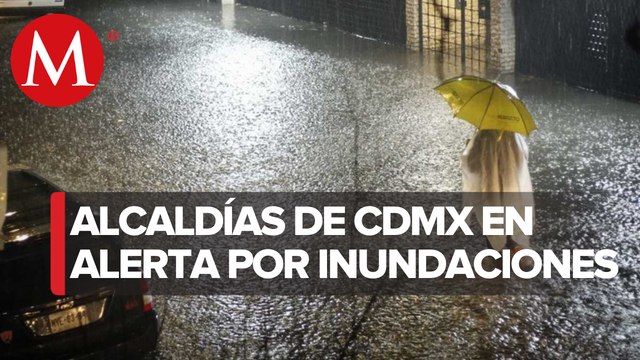 Lluvias torrenciales inundan calles y casas en la CdMx