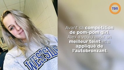 Elle regarde des vidéos à pleurer de rire sur YouTube, mais elle a oublié qu’elle a mis de l’autobronzant