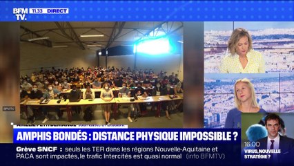 BFMTV répond à vos questions : Distance physique impossible dans les amphis bondés ? - 17/09