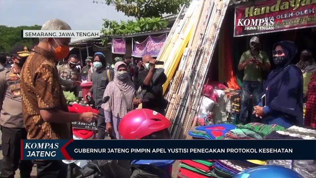 Gubernur Jateng Pimpin Apel Yustisi Penegakan Protokol Kesehatan