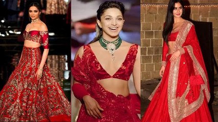 जब बॉलीवुड की इन एक्ट्रेस ने पहना लाल लहंगा, देख कर उड़ गए सभी के होश | Boldsky