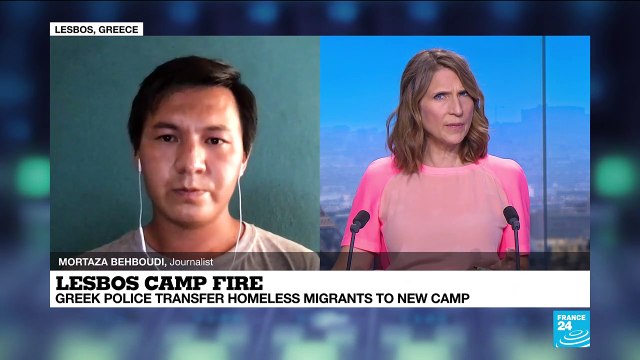 Lesbos camp fire: Thousands of refugees being moved to new tent city