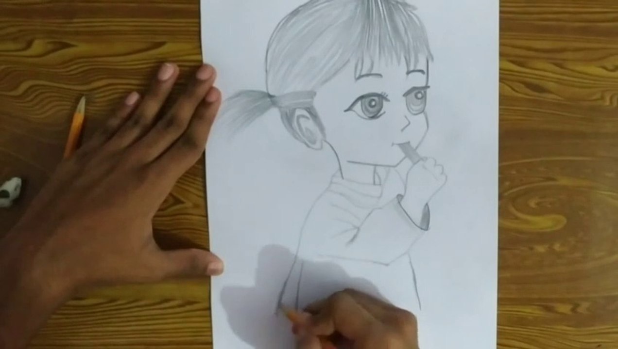 Anime drawing||cute girl drawing||easy drawing for beginners||step by step tutorial||