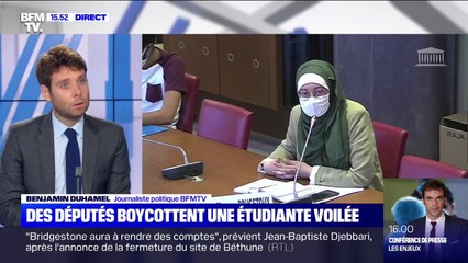 Des députés LR et une députée Larem boycottent une étudiante voilée dans une commission