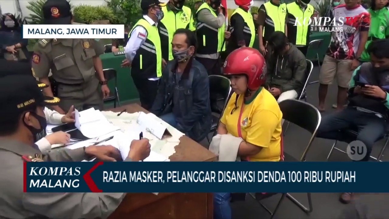 Razia Masker, Pelanggar Mulai Dikenakan Denda 100 Ribu Rupiah
