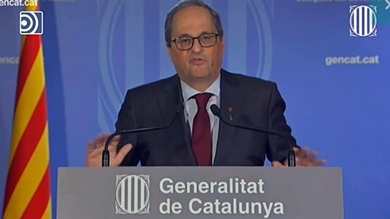 Torra, ante su posible inhabilitación: "Sólo habrá un culpable, el Estado"