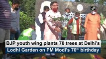 BJP youth wing plants 70 tress at Delhi’s Lodhi Garden on PM Modi’s 70th birthday