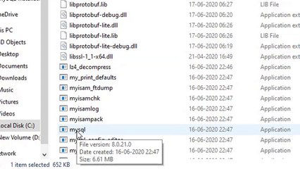 Create Mysql Shortcut